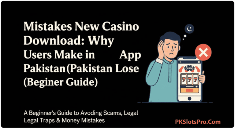 Mistakes New Casino App Users Make in Pakistan (Beginner Guide)