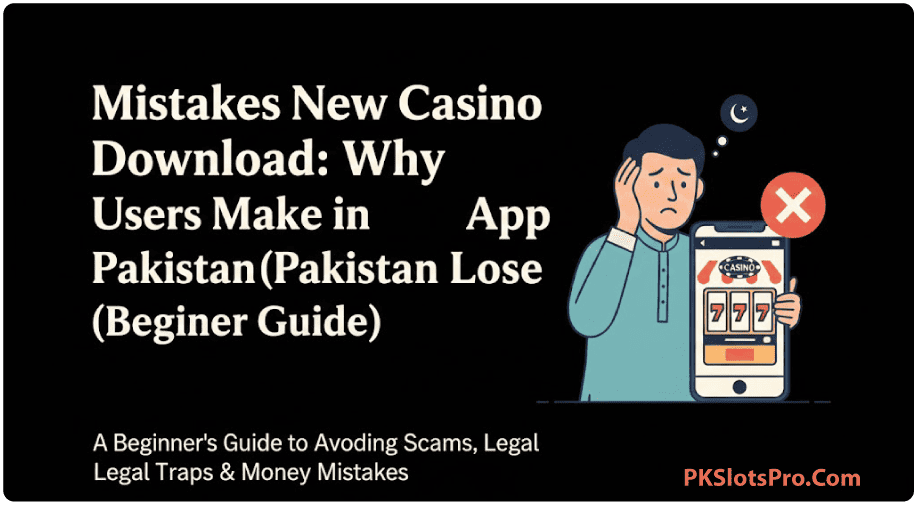 Mistakes New Casino App Users Make in Pakistan (Beginner Guide)