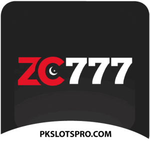 Official app icon for ZC777 Game featuring the ZC777 logo with the Pakistani crescent and star symbol, representing a localized online casino platform reviewed by PKSlotsPro.com.
