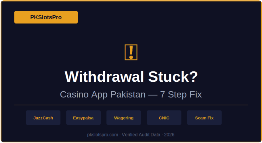 Casino App Withdrawal Stuck in Pakistan 7-Step Fix (2026)