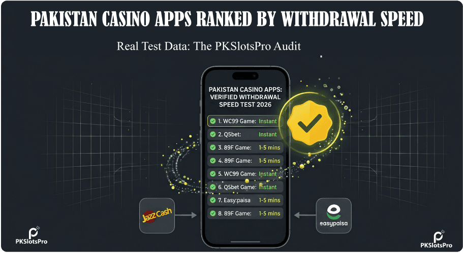 PAKISTAN CASINO APPS RANKED BY WITHDRAWAL SPEED