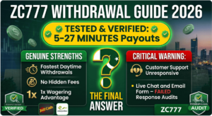 Infographic Featuring ZC777 WITHDRAWAL GUIDE 2026, with audit deatils